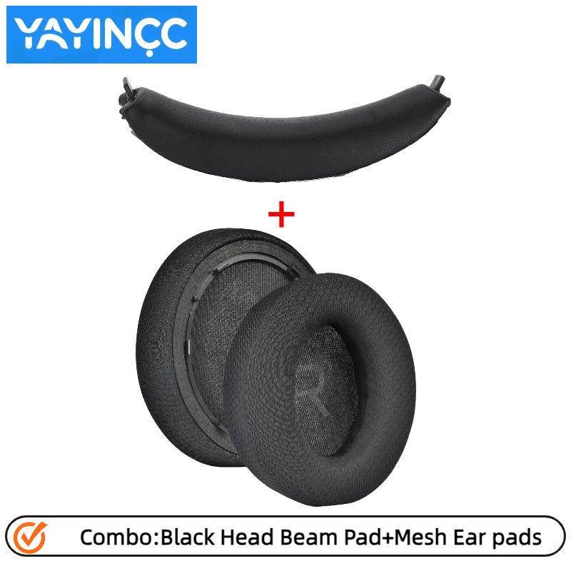 Replacement Head beam cushion /protein leather/Mesh /Ice gel For Anker Space Q45 Gaming Headset Earmuffs repair parts