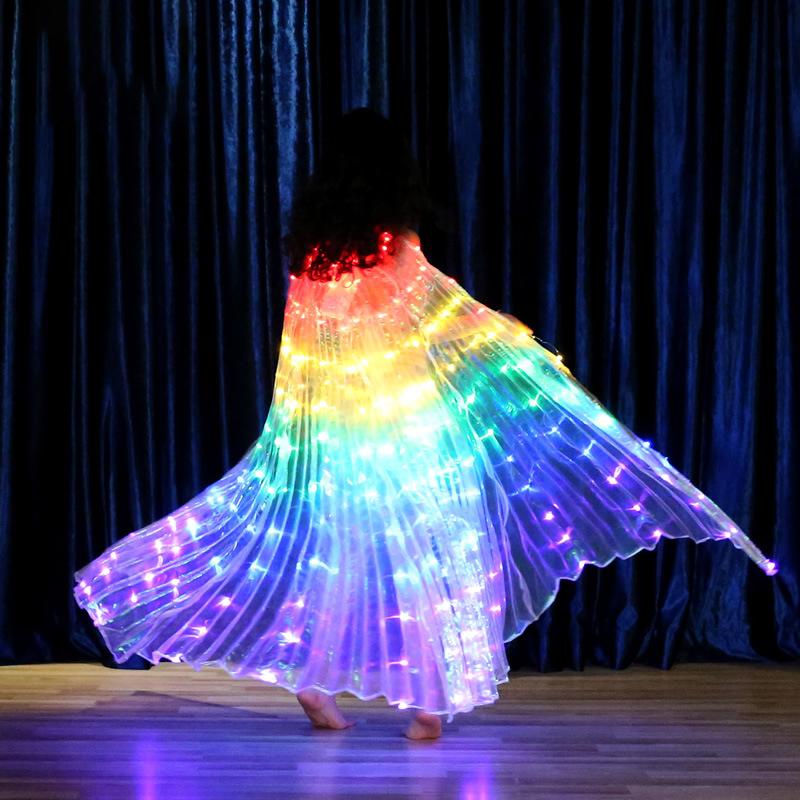 Ruoru Kind Danser LED Performance Fluorescerende Vlinder Vleugels kinderen led Buikdans Isis Vleugels Buikdans Carnaval LED Kostuums