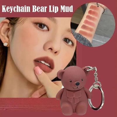 Matte Lipglaze Waterproof Cute Bear Lipglosses Silky Smooth Liquid Lipstick Makeup