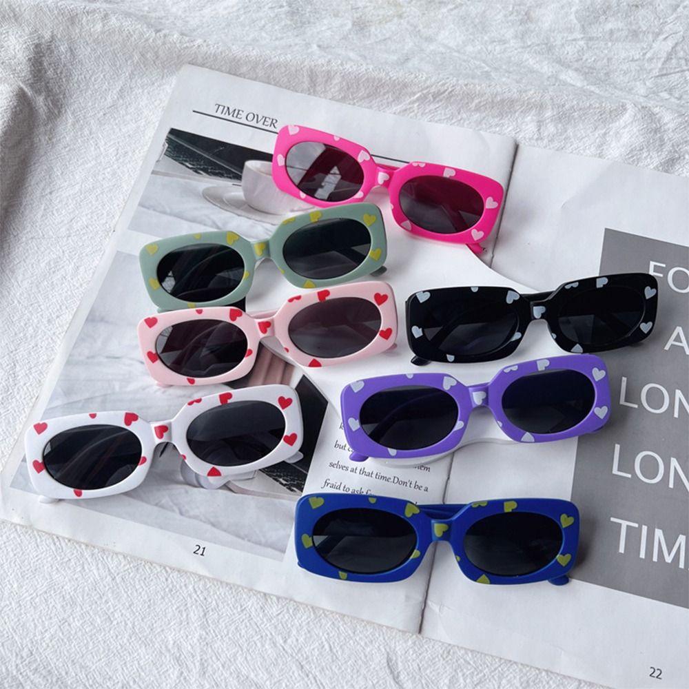 2-8 Years Kids Rectangular Sun Glasses Sun Protection Girls Boys Shades