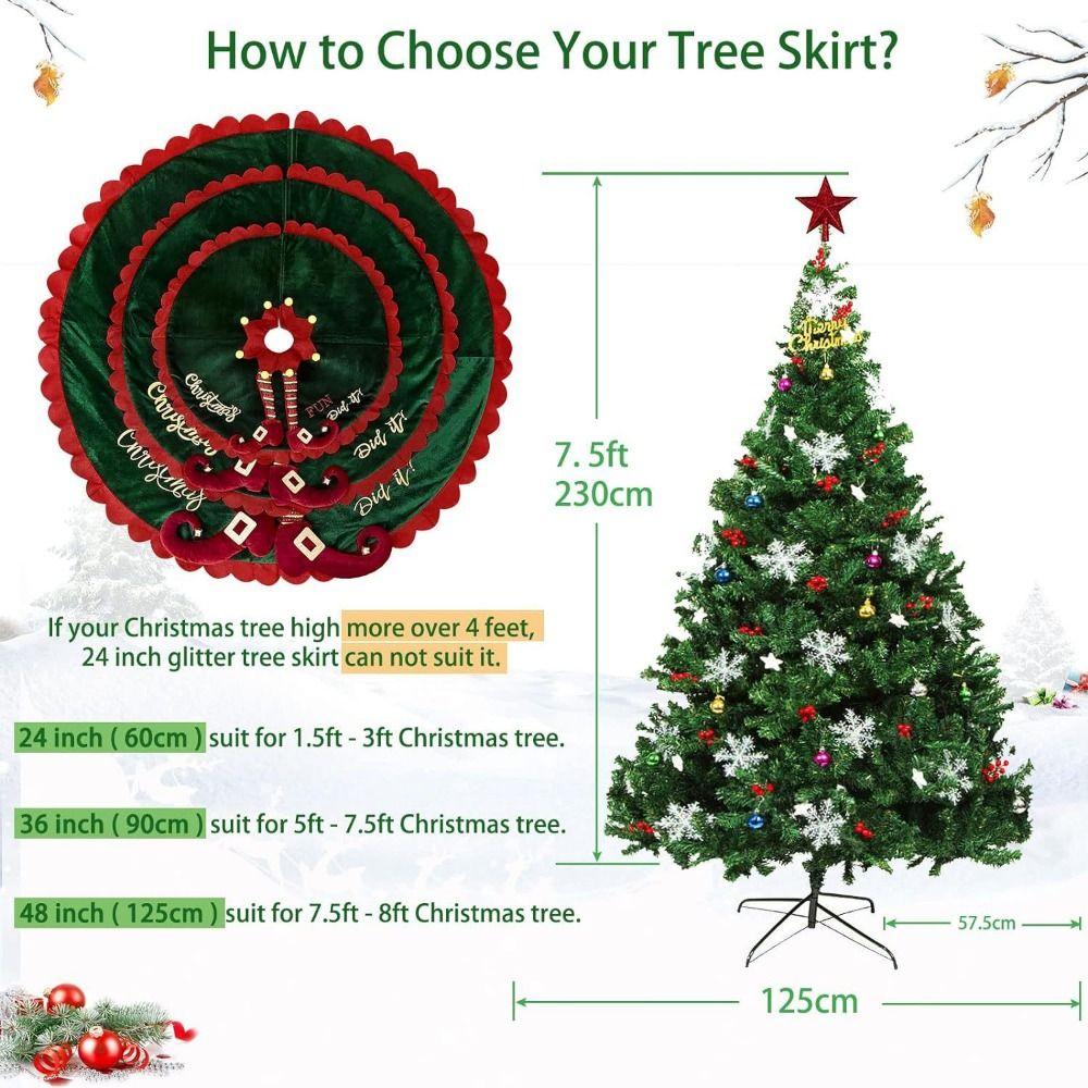 Add Festive Atmosphere Under Tree Mat Comfortable Touch Christmas Tree Foot Cover  Home