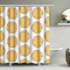 Yellow Floral Shower Curtain Bathroom Decor Modern Bath Mat Set With Rods For Bathtub Polyester Fabric Waterproof Quick-Dry