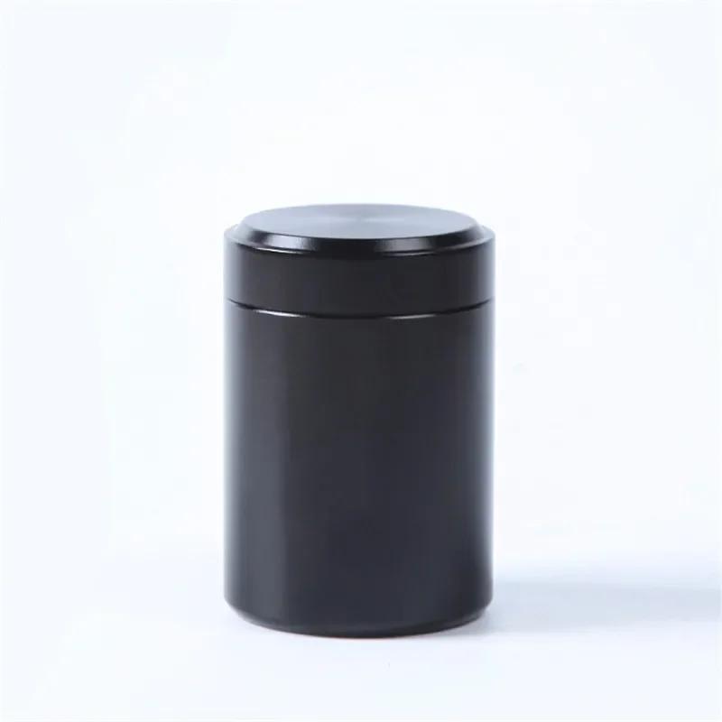 Mini Tea Can Metal Box Aluminum Alloy Portable Sealed Jar Travel Moisture-proof Solid Color Nut Candy Food Storage Container