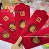 Creative Gold Mobile Sticker: Red Envelope for Peace, Joy, and Wealth - Perfect for Promotions and Gifts