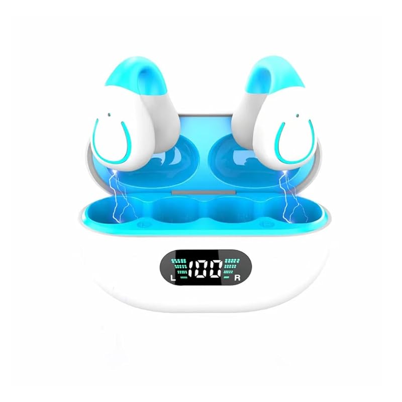 

Meisei Bluetooth 5.3 earphones Non bone conduction wireless earphones ear cuff type comfortable while listening HiFi sound quality ENC microphone