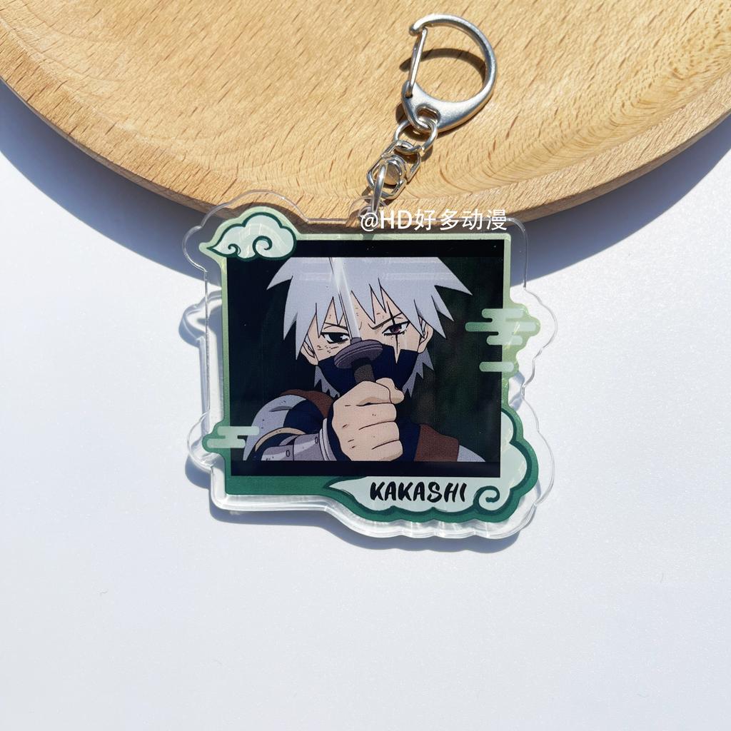 Anime Naruto Acrylic Keychain Accessaries Uzumaki Naruto Cartoon Keyring