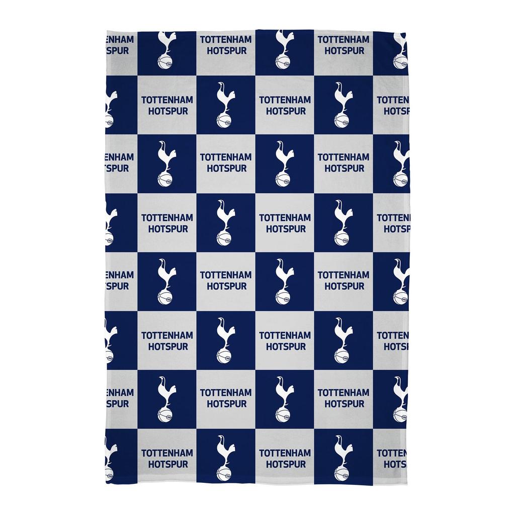 Tottenham Hotspur FC Polyester Checkered Fleece Blanket