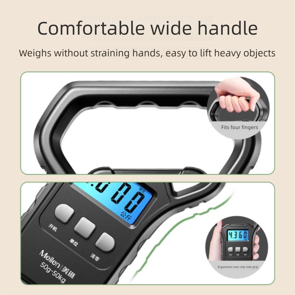 Handheld Luggage Weighting Scales 50kg Digital Fish Scale Electronic Hanging Scales Travel
