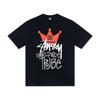 Camiseta de Algodón Unisex de Corte Holgado con Estampado de Letras Camiseta Casual de Manga Corta para Adolescentes y Adultos