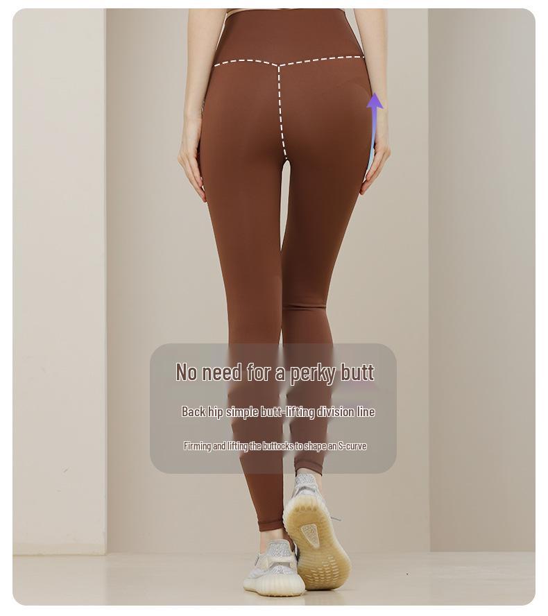 [2025 New Color] Women's High-Waist Butt-Lifting Yoga Pants - Nude Feel, Anti-Roll, Perfect for Running & Fitness