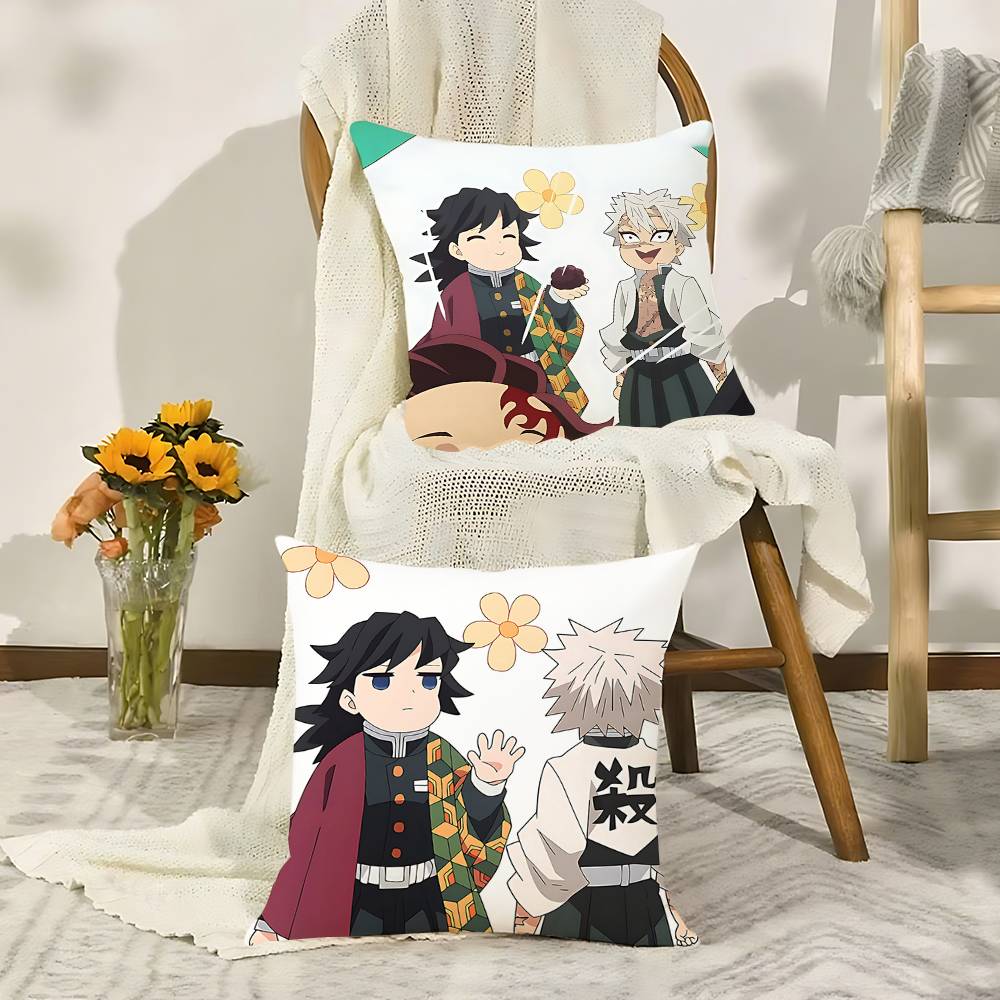 SSanemi Shinazugawa GGiyuus Fall Plüschstoff Weiche Kissenhülle Zweiseitiger Druck Kissenbezug Haushaltsgeschenke
