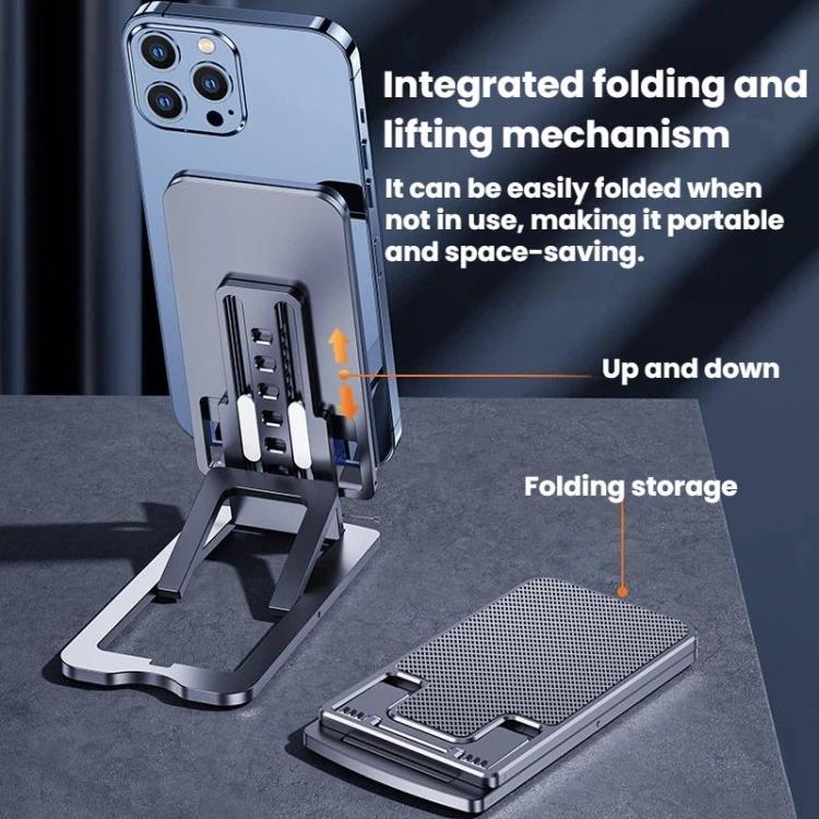 Universal Metal Desktop Phone & Tablet Stand Portable Multi‑Angle Adjustable Foldable Support Bracket