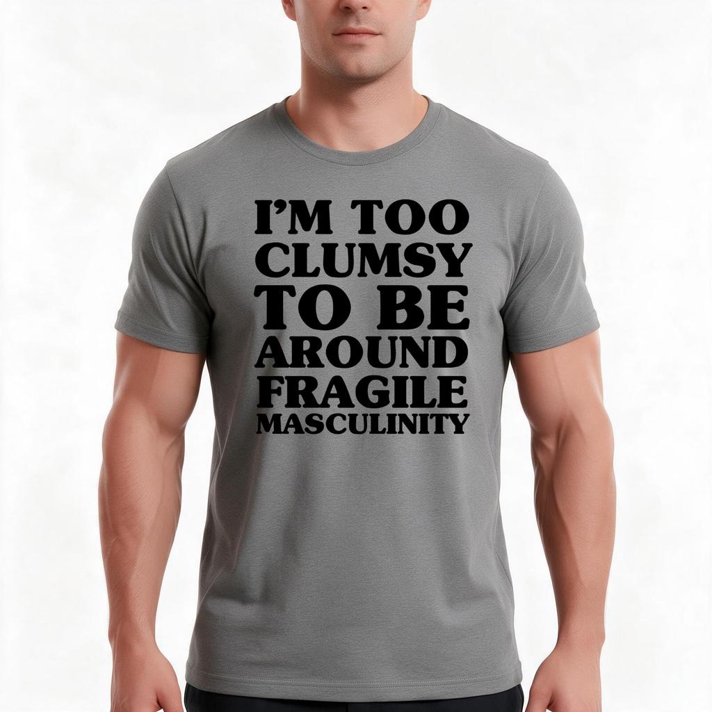 Too Clumsy Tshirt Summer Casual Cotton Tee Oversized Streetwear Tops Vintage Graphic Print Loose Fit Short Sleeve