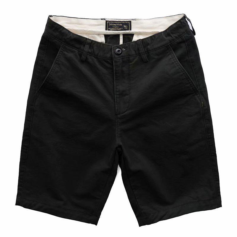 Men's & Teen's Elastic Cotton Casual Shorts: Hong Kong Fashion, Solid Color, All-Match, Trendy Five-Point Design