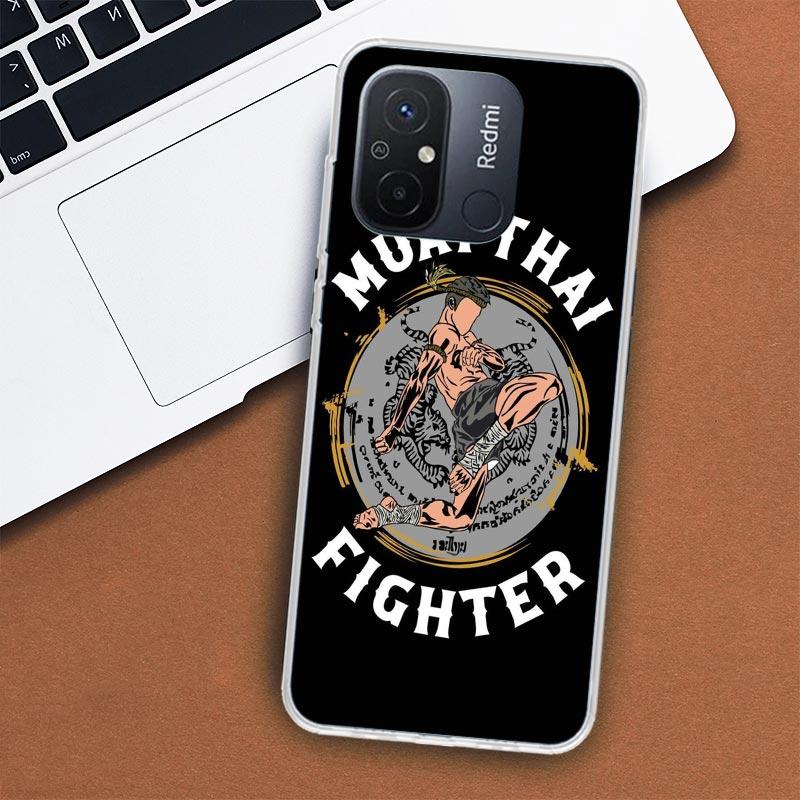 Muay Thai Fight Boxing Phone Case For Xiaomi Redmi 12 12C 10 10C 10A 9T 9C 9A 9 8 8A 7 7A 6 6A K20 K30 K40 Pro S2 Fundas Cover