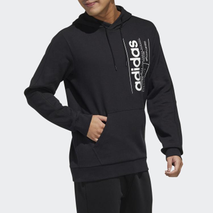 adidas Sweatshirts Men's Black Hooded Moderate Regular FM6016