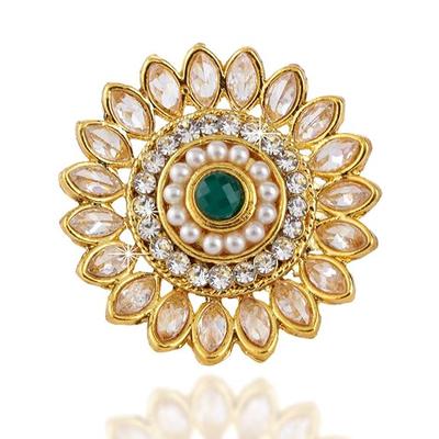 Latest Traditional Collections Copper and Cubic Zirconia Classic Cocktail Ring for Women & Girls