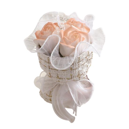 

Mini Artificial Rose Bouquet Handcrafted Simulated Flower Decoration Romantic Valentine s Day Birthday Gift for Mother Wife Girlfriend білий