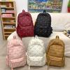 Korean-style Large Capacity Backpack with Cute Bow Embroidery for Female College Students