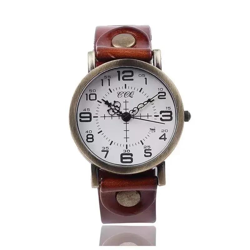 Neutral Retro Belt Digital Ladies Casual Watch Popular Sale Quartz Wristwatch From Mainland China No Brand Designated Buckle