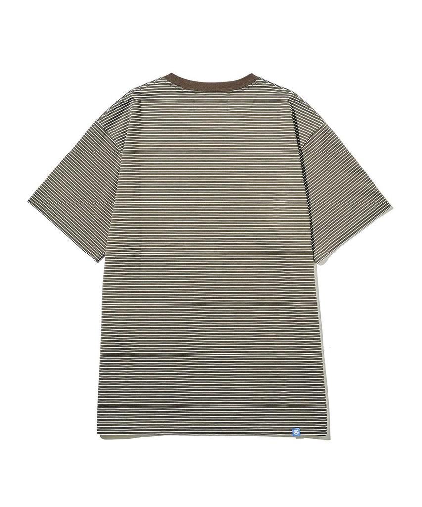 GORDON MILLER Short Sleeve Border Pocket L Size Dark Brown 1750822 Men's T-Shirt