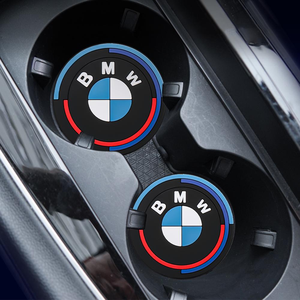 2Pcs Silica Gel Car Coaster Water Cup Anti-slip Pad Auto Accessories For Bmw M Performance E46 F10 E39 F20 E36 E90 E60 F30 X3 X5