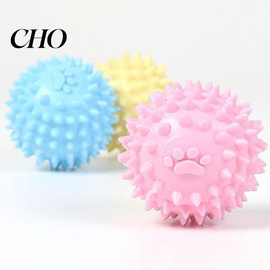 Soft Rubber Dog Toy Spike Ball Flexible TPR Cleans Teeth Massages Gums Reduces Pet Bad Breath Durable Interactive Chew for Dogs And Cats
