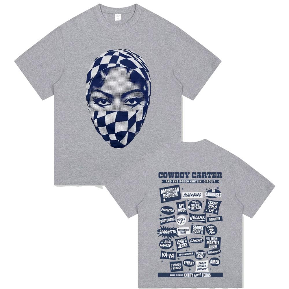 Beyonce Cowboy Carter och The Rodeo Chitlin Circuit T-shirt Herrmode Casual Översized T-shirts Unisex Dam Vintage Streetwear