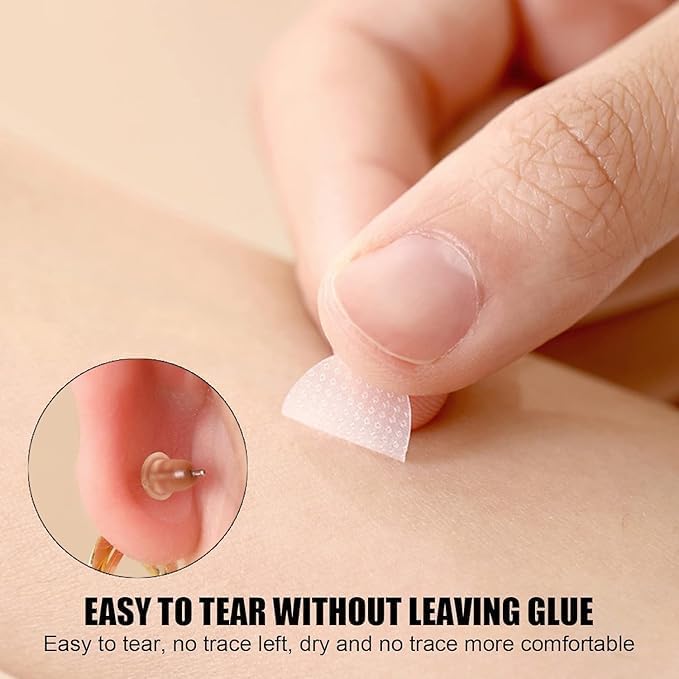 Invisible Ear Lobe Support for Earrings Earlobe Tapes and Stickers Earring Supporter for Heavy Earrings Support Patches Girls & Women (Pack of 30)