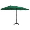 VidaXL Parasol d'Extérieur et Mât en Aluminium, Pare-soleil de Patio, Abri de Soleil, Parasol de Terrasse Extérieur, 460 x 44867