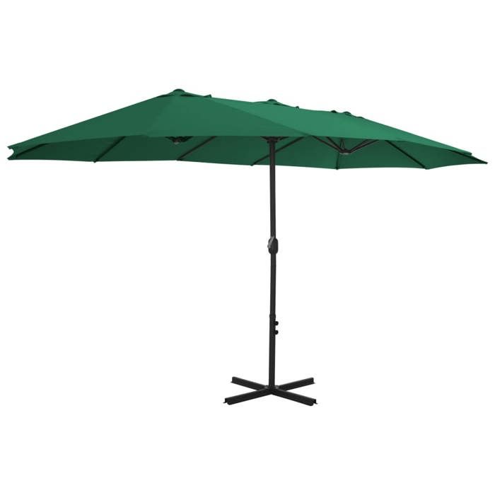 VidaXL Parasol d'Extérieur et Mât en Aluminium, Pare-soleil de Patio, Abri de Soleil, Parasol de Terrasse Extérieur, 460 x 44867