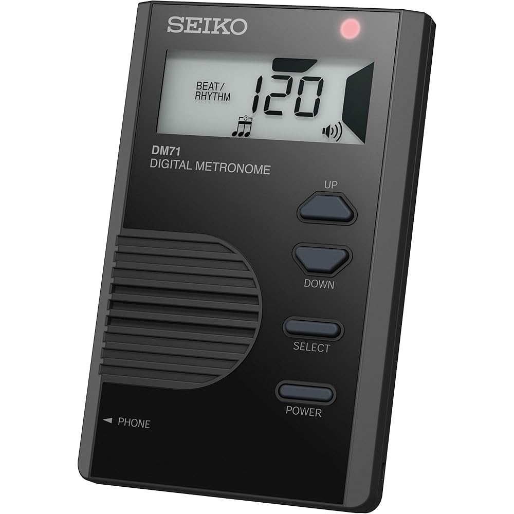 SEIKO Digital Metronome, Slim Design, Black, DM71B