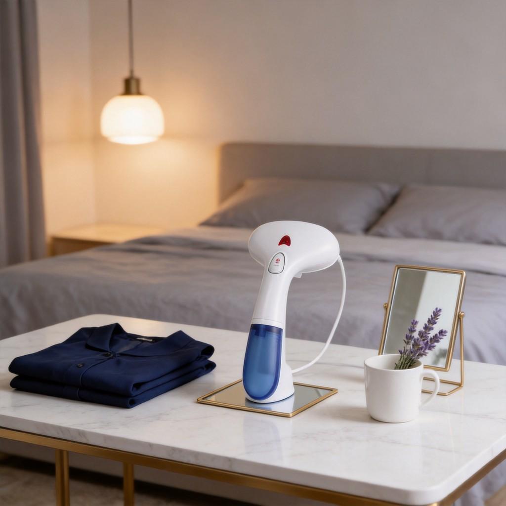 Mini Handheld Travel Steamer With Detachable Steam Plate For Home And Office Garment Care