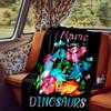 Dinosaurs Blanket Personalized Name Soft Comfortable Stylish Blanket Car Blanket Perfect For Travel Camping Outdoor Home Suitable For All Seasons