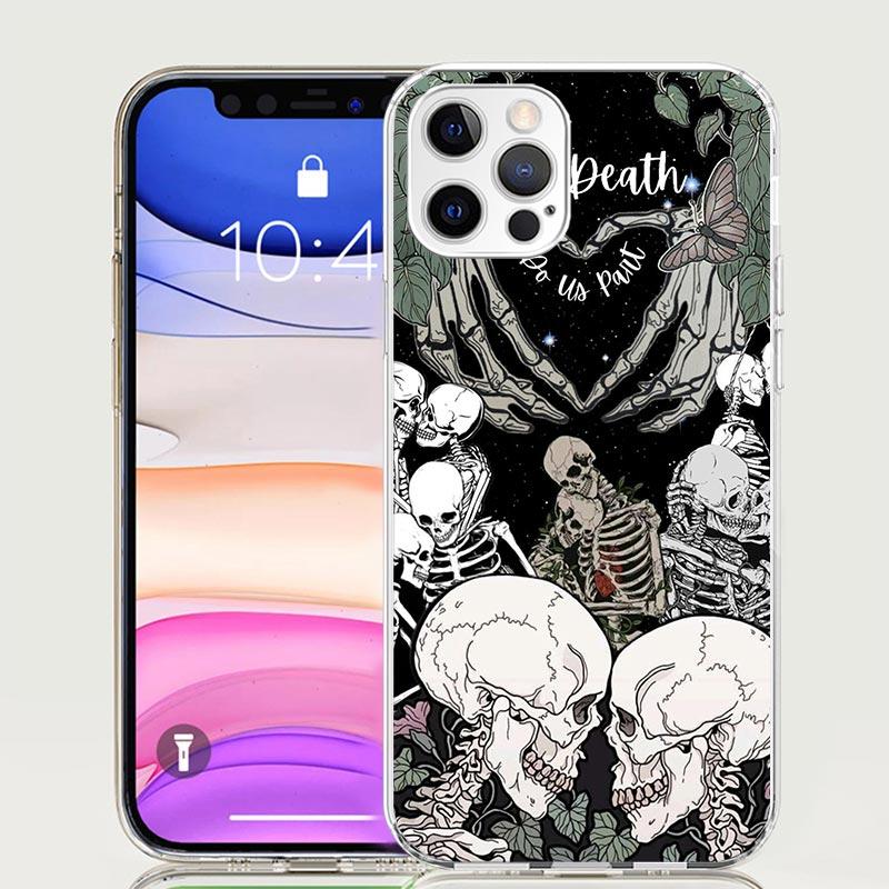 Anatomy Skeleton Heart Lovey Kiss Phone Case For iPhone 18 17 Air 16 15 Plus 11 14 Pro Max 13 Mini 12 7 8 + SE Pattern Art Customiz