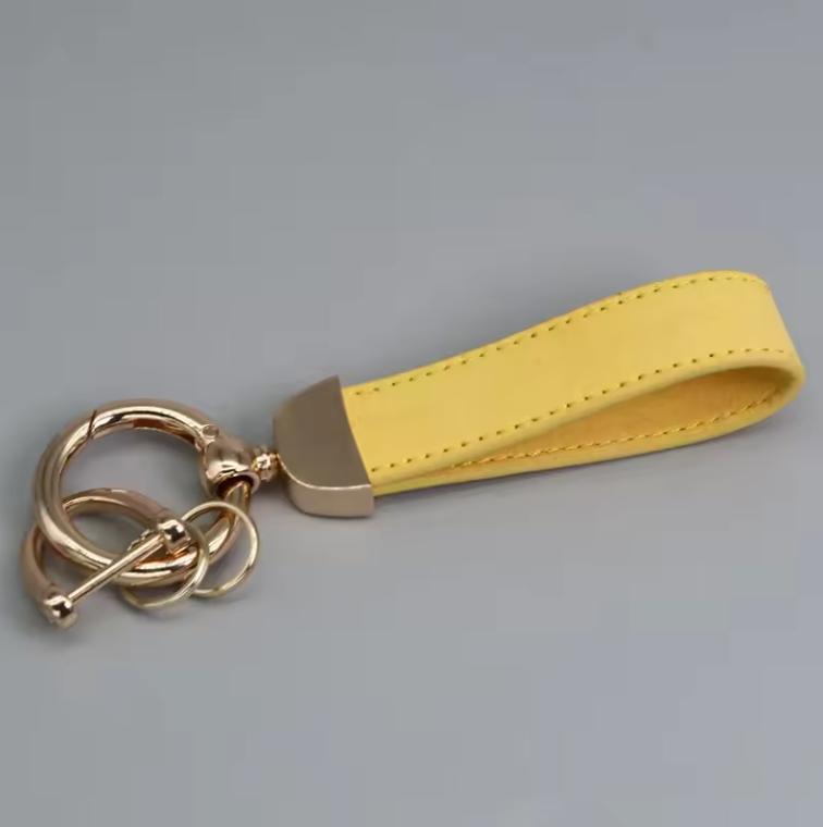 Vintage Laser Engrave Microfiber Suede Leather Keychain Blank Custom LOGO Bag Keyring Personalized Car Key Chains Men's Women‘’s