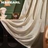 1 STK NAPEARL fransk forgylt tyllgardin Drømmende high-end gardin lys luksus stue garn soverom Balkong gjennomsiktig gardin
