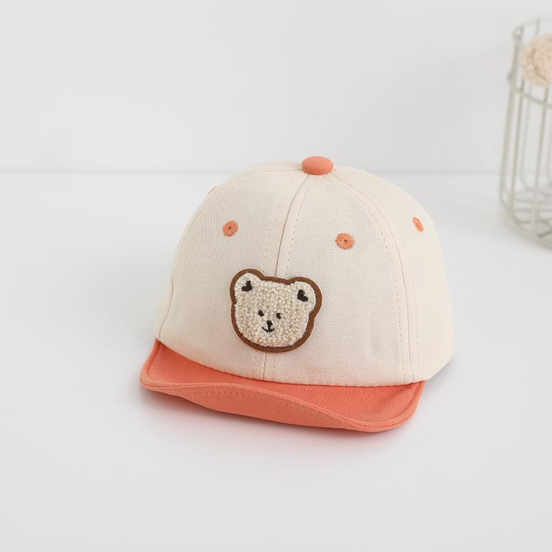 Summer Cute Cartoon Bear Baby Kids Hats Boys Girls Children Outdoor Sunshade Breathable Hats Sun Caps