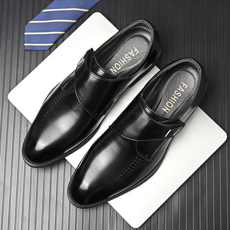 Fashion Fashionable British Style Men's Leather Shoes Versatile Gentlemen Outdoor Comfortable Breathable Men Wedding Party Evening Shoes