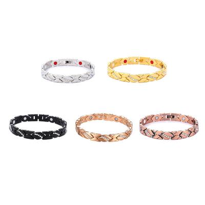 Wind Leaf Diamond Magnet Bracelet Ancient Copper Brushed Adjustable Bracelet Tide Cool Hand Jewelry