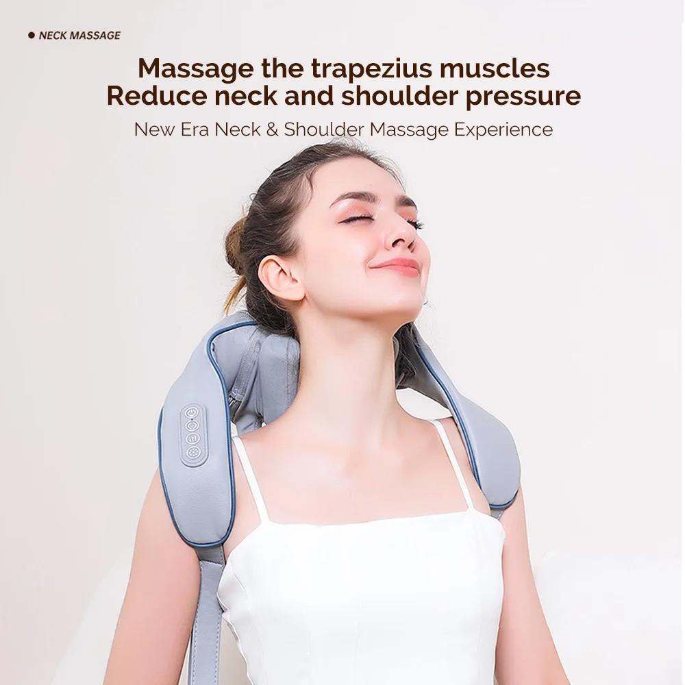 Wireless Trapezius Neck Back Massager 3 Models Electric Shoulder Kneading Shawl Cervical Deep Tissue Relaxing Massage Pillow New