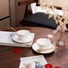 Gothic artistic sense, Nordic style, high value, light retro coffee cups and saucers, ceramic coffee cups with spoons, gifts