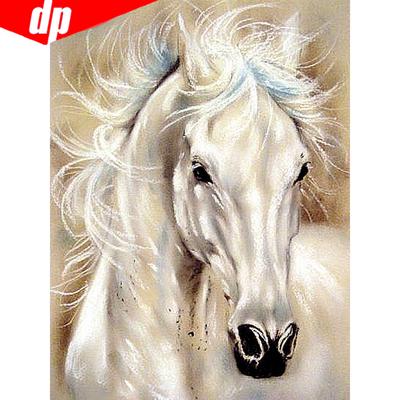 5D DIY Diamond Painting Full Round Diamond Embroidery Mosaic Animal Horse Picture