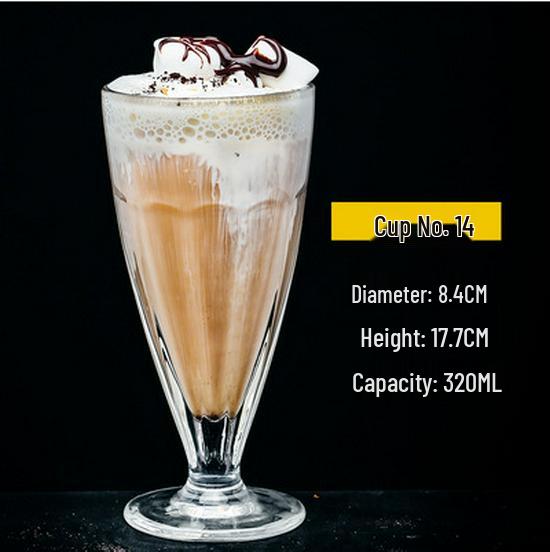 Elegant High-Foot Glass Cup for Desserts, Ice Cream, Cold Drinks, Milkshakes, Juice, and Popsicles
