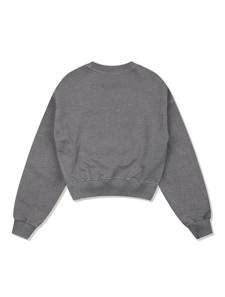LA MAISON STUDIO Women'S Le Lis Pigment Smoky Crop Sweatshirt Light Grey (Fcf1Ts207W)