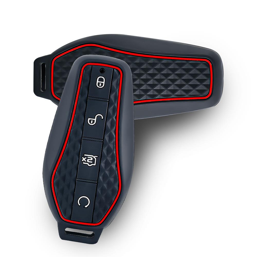Silikon Auto Fernbedienung Schlüsselhülle Halter Kette Schlüsseletui für BYD Atto 3 Han EV Dolphin Song PRO Max Tang DM Yuan Dolphin E2 Qin PLUS