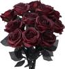 12pcs Artificial Flowers Silk Roses Home Room Vase Autumn Halloween Decora Room Yard Wedding Bridal Bouquets Festival Diy Gifts