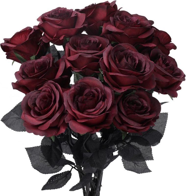 

Artificial Flower Silk Rose Valentine s Day Home Room Table Decora Room Wreath Wedding Bridal Bouquet Diy Gift Box Prop Accessor 5 pcs розы красного