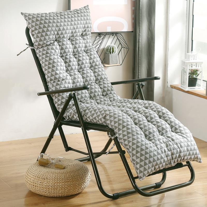 

Стул Подушка с высокой спинкой Скандинавский принт Подушка для кресла-шезлонга Утолщенная подушка Сад Патио Gray Triangle,155*48*8cm/61*19*3in