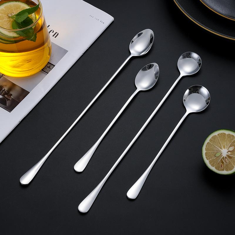 304 Stainless Steel Double-Headed Spiral Bar Spoon with Long Handle